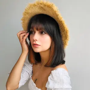 Bob Wig With Bangs 12 Inch Short Bob Wigs Highlight Bob Wig Black Mix Brown Bob Synthetic Hair Wigs Short Straight Womens Wigs For Daily Costume Cosplay