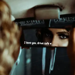 I Love You Drive Safe Decal for Vehicles Real View Mirror Car Stickers Truck Accessories Waterproof Vinyl White Black Pink Options Easy Application Long Lasting Gift for Partner Kids Friends