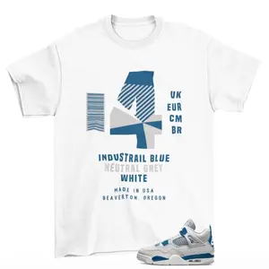 Sneaker Label Jordan 4 Industrial Blue Sneaker Matching Tee Shirt, Sweatshirt, Hoodie IY26