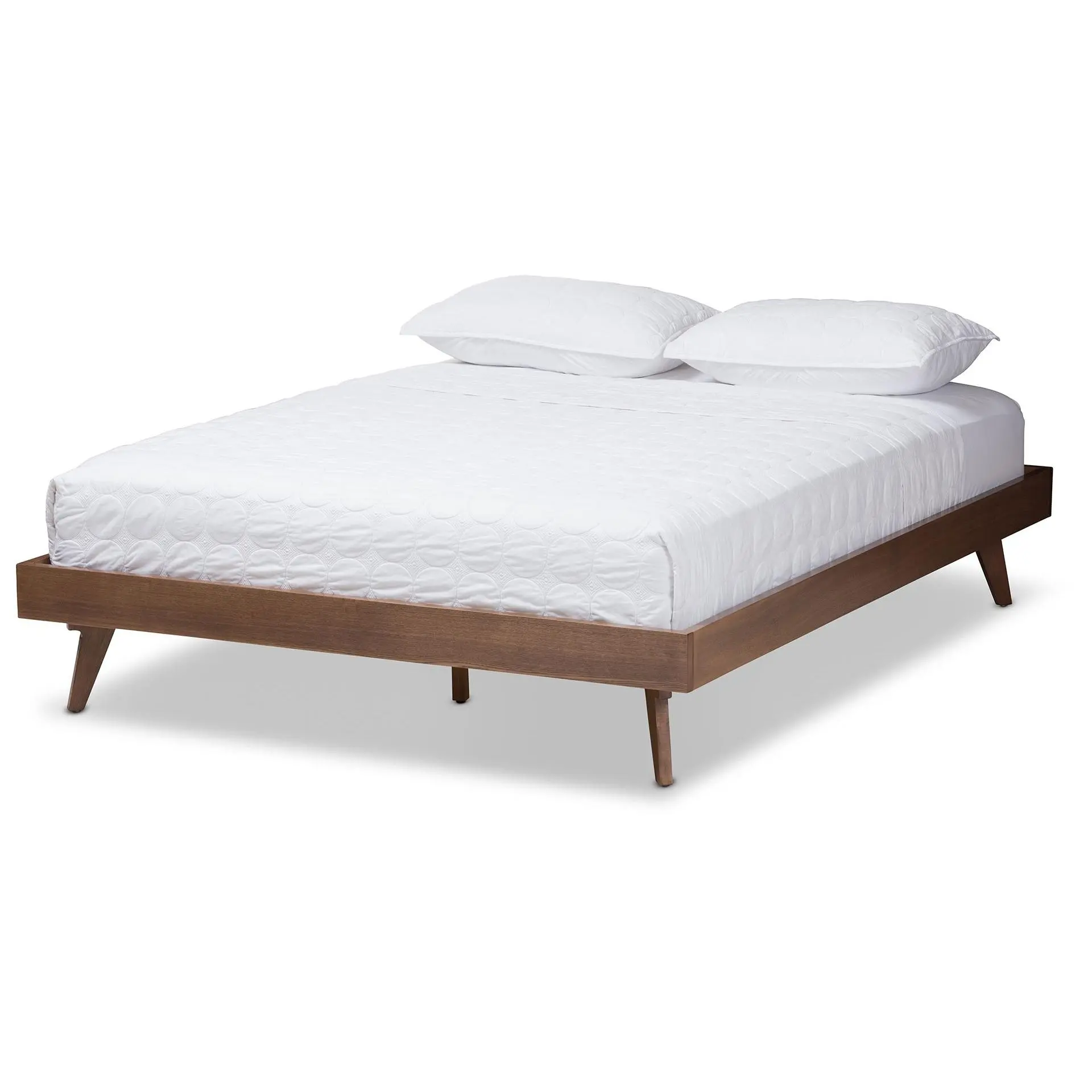 Karine Mid-Century Modern Finished Wood Platfor m Bed Frame