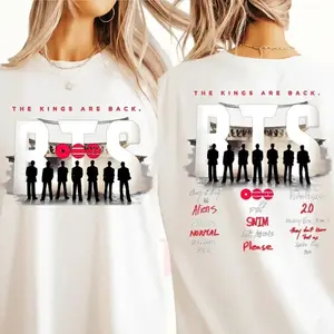 Arirang Tracklist The Kings Are Back Shirt, Bangtan 2026 Album Songs Concert Tee, Merch Gift for Kpop Fan