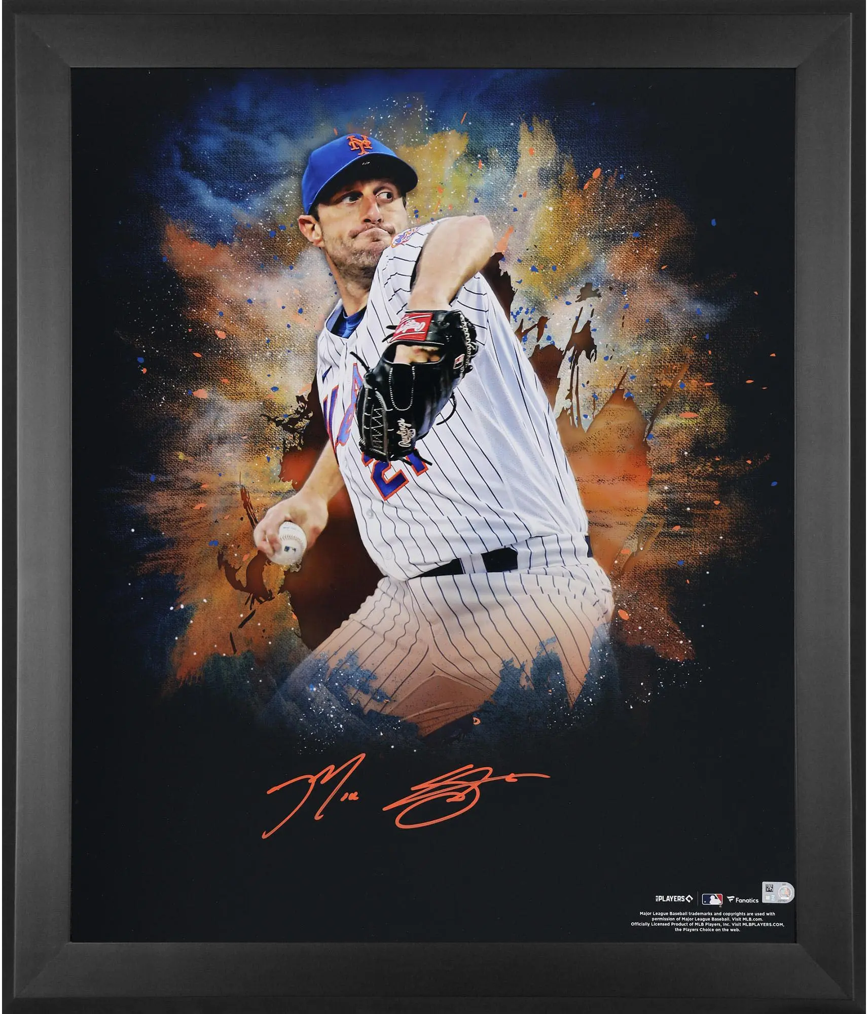 Max Scherzer New York Mets Framed Autographed 20" x 24" In Focus Photograph - Fanatics Authentic Certified