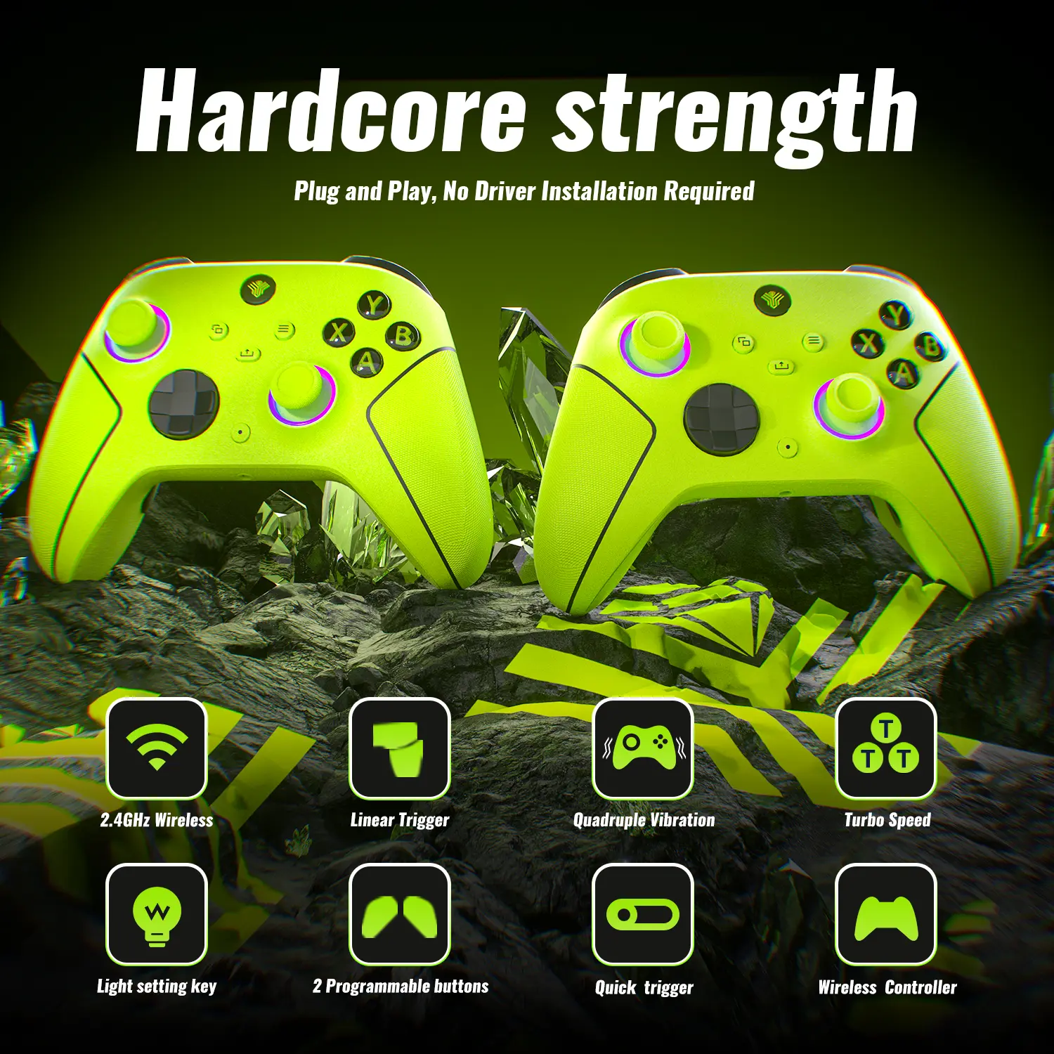 YUYIU Wireless HallEffect Macro Controller for Xbox Series X/S