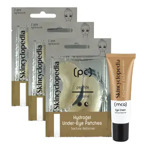Skincyclopedia Caffeine & Matrixyl 3000 Pro Eye Cream, Hydrogel Eye Patches for Dark Circles, Anti-Aging Under Eye Solution for Anti-Aging Under Eye Solution for Wrinkles, Dark Spots & Texture Repair, Eye Treatment: Caffeine + Matrixyl 3000 + Peptide