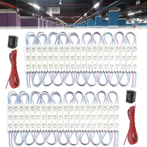 12V 120 LEDs Van Interior Light, Ceiling Lamp with Harness Switch for Car Van Truck Auto Vehicle Caravan Trailers Boat Bus RV Room Cargo, With Tape Adhesive Backside(40 Modules)