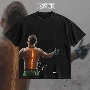 UNDISPUTED Conor "The Notorious" McGregor Iconic Signature Heavy Cotton T-shirt UFC Pound For Pound Shirt MMA Fan Apparel Pump Cover