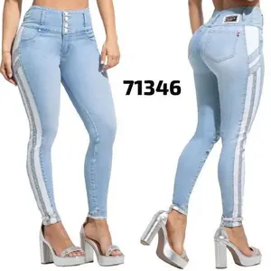 W71-346 Buttlifting Colombian Jeans Fashion Fit Womenswear