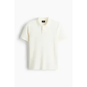 H&M Slim Fit Waffle-knit polo shirt