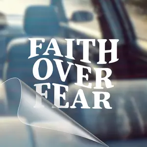 Faith Over Fear – Christian Car Decal Sticker