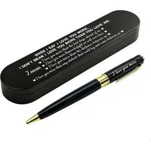 Sentimental I Love You  , Romantic Birthday Anniversary Valentines Day  for Husband Wife, Custom Engraved Ballpoint Pen, Couple Keepsake Gifts for Him Her