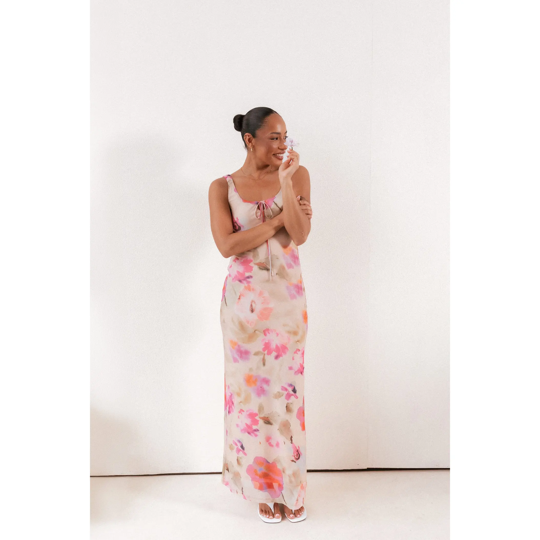 Avina Maxi Dress - Pink Floral