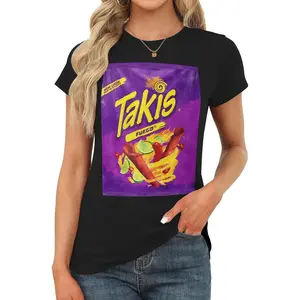 Takis Fuego   Happy shirt, ladies' short T-shirt, girls' shirt, birthday gift T-shirt, top, slim fit