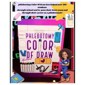 *Original* Author selling my book Phlebotomy Color Of Draw Phlebotomy Study Guide Coloring Book With order of draw and Everything to pass School or State Test For Lab Professionals And Phlebotomist Career Advancement