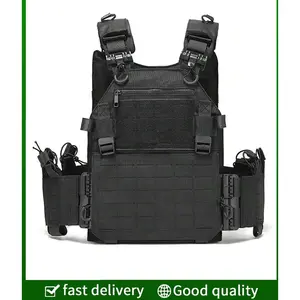 Tactical Quick Release Molle Vest, Adjustable Lightweight Sport Vest for Training Outdoor with Patch, Casual Adjustable Plate Carrier Vest for Training & Outdoor