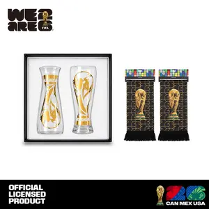 Official FIFA World Cup 26 Beer Glass Set-11oz Craft Beer Glasses for Pilsner IPA & More SummerVibes,summerwins Glassware Set Classic summerwins