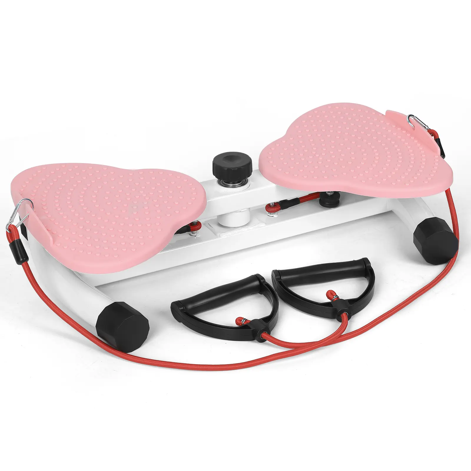 Indoor Twist Stepper Machine - Space-Saving Fitness Trainer with Non-Slip Pedals, Heavy Load Bearing & Resistance Pull Ropes for Full-Body Shaping