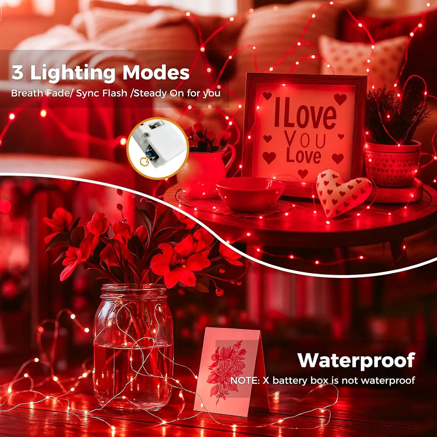 Household daily necessities litogo 6 Pack Red Fairy Lights Battery Operated with Timer, 20 LED 3 Modes Twinkle Light, 7ft Waterproof Silver Wire Mini Small Bulk Mason Jar String Light, Decor for Wedding Party Christmas Household daily necessities litogo 6 Pack Red Fairy Lights Battery Operated with Timer, 20 LED 3 Modes Twinkle Light, 7ft Waterproof Silver Wire Mini Small Bulk Mason Jar String Light, Decor for Wedding Party Christmas