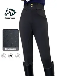 Women's Horse Riding Pants Spring Summer Fall Professional Style, Full Silicone Seat, Tight Fit Anti-Slip Wear Resistant, Elastic Not Tight