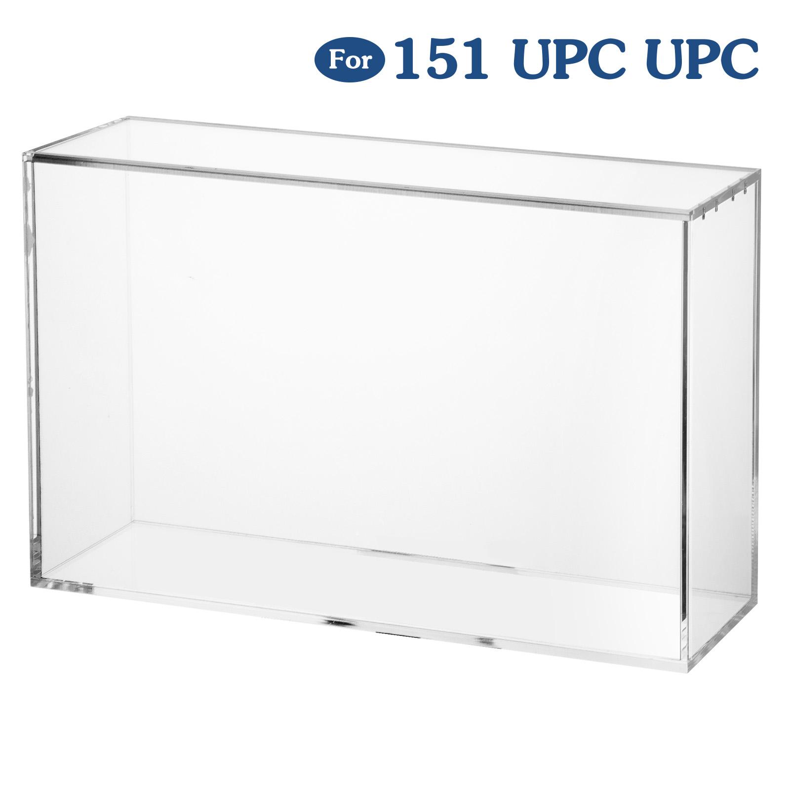 Acrylic Acrylic Display Case with Sliding  Lid for PKMN 151 UPC Mega Charizard ex UPC Storage Booster Box Trading Anime Graded Cards , 6MM Thick Magnetic Lid Protector  Holder Stackable