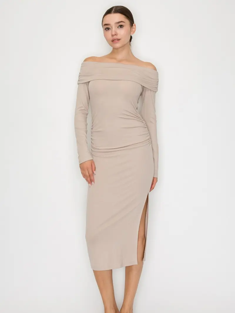 ashlyn formal high slit midi dress Windsor Ashlyn Formal High Slit Midi Dress