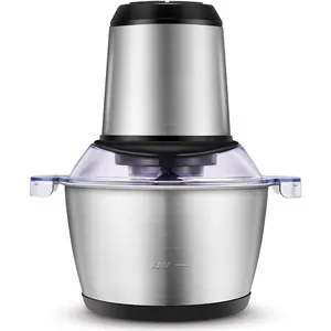 Meat  Electric,  Processor 2L Stainless Steel Meat Blender   for Meat, Vegetables, Fruits and Nuts with 4  , 350W, 8 Cups