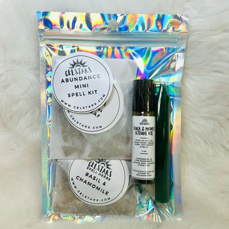 Abundance Mini Spell Kit Money Spell Kit Witch Kit
