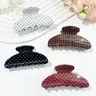 4pcs women's polka dot Hair Claws Set, Claw Clip Pack, retro French polka dots, contrasting color hair accessories, multiple color choices, suitable for parties, weddings, vacations, gifts, daily leisure hair accessories, Hair Claw Clips