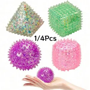 1/4 Stress Relief Magic Cube Ball Toy, Spiky Sensory Squeeze Mini Stress Ball, Slow Bounce Dough Stress Ball, Relaxing Party Gift, Birthday Present