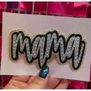 Mama Rhinestone Iron On Patch