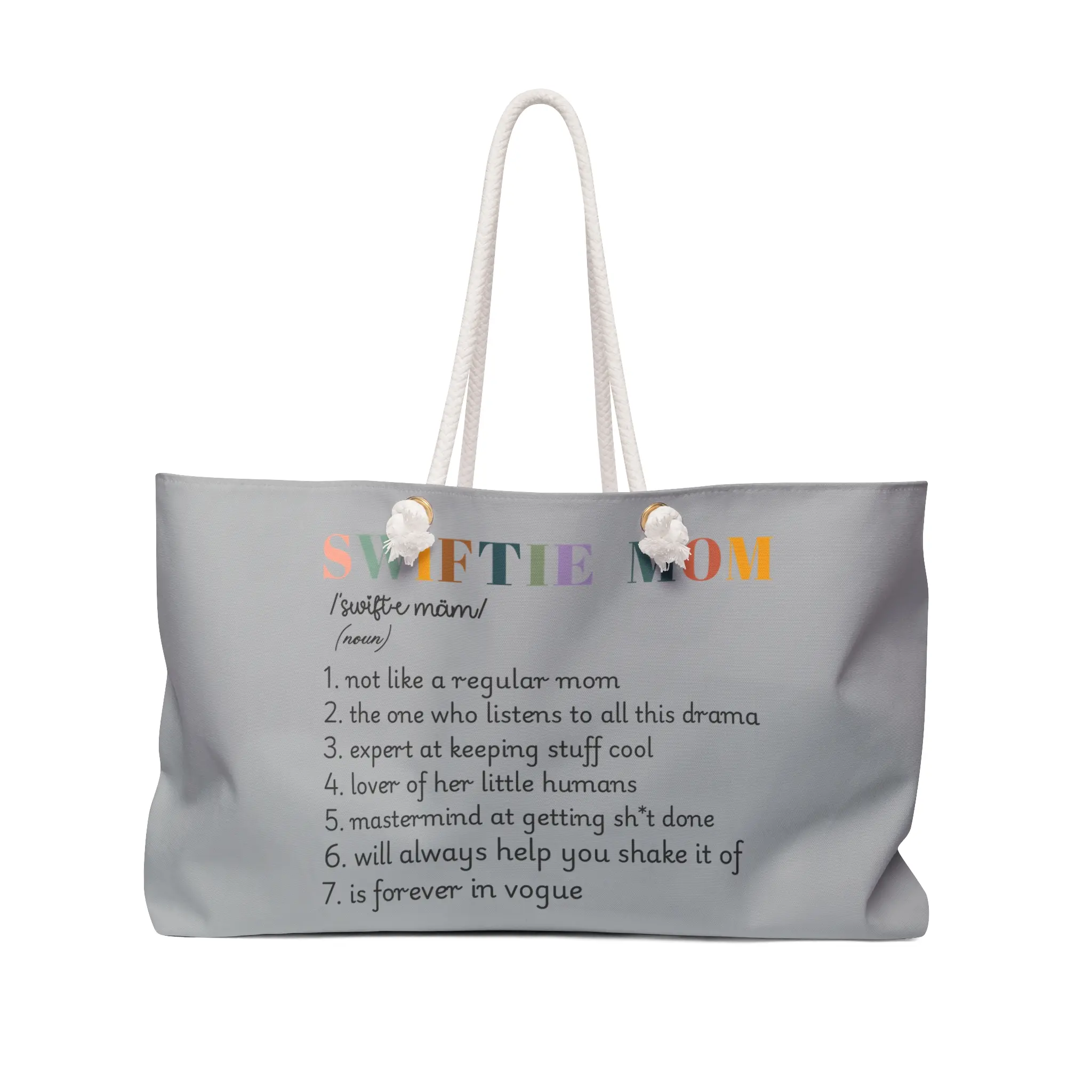 Sweetie Mom Weekender Bag, Cute Tote for Moms, Stylish Diaper Bag, Travel Essential, Mother's Day Gift