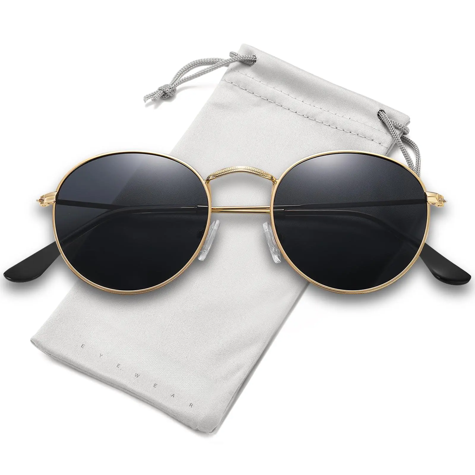 Round Sunglasses Women Men - Trendy Small Circle Polarized Sun Glasses Uv Protection