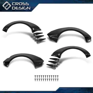 CROSSDESIGN MB Style Fender Flares with Front Canards Fin, Automotive Vehicle Auto Parts for 10-15 Chevy Camaro ZL1, Car Exterior Accessories