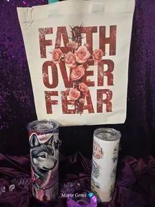 Faith & Strength Gift Bundle - 2-Tumbler Set + Tote Bag