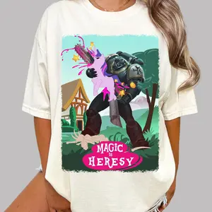 Magic is Heresy Graphic Tee, Warhammer 40K x My Little Pony Shirt, Dark Humor Cartoon Aesthetic, Unisex Sweatshirt Hoodie
