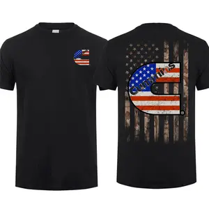 2025 Cummins Logo America Flag Camo T-Shirt, Unisex Casual Shortsleeve Crewneck 100% Cotton, Made in USA