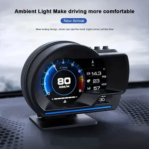 New OBD Smart Gauge Alarm Ambient Light Clear Trouble Code Speedometer OBD2 Gauge with Adjustable Bracket