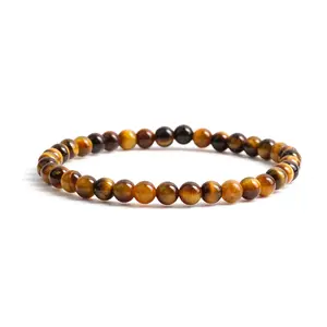 Cherry Tree Collection | Stretch Bracelet | 4mm Beads (Tiger's Eye)