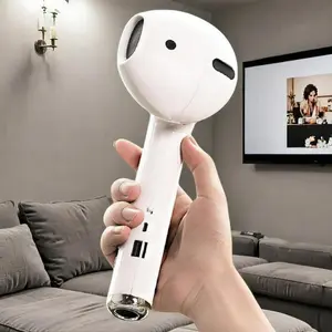 Wireless Earphone Shape Speaker, USB Charging Support Microphone Fm Radio TF Card Wireless Speaker, Portable Speaker for On-The-Go Use,Dad Gifts