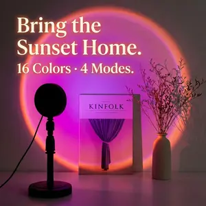 Sunset Lamps 16 Color Mood Light Projector | Aesthetic Bedroom Decor  for Teen Girls Women TikTok Photography Background Lights | Romantic  Atmosphere Lamp | party live streaming Valentine Birthday Gift for Her LED Rainbow projection Light amber lighting