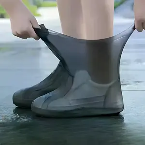 1 pair of waterproof shoe covers, unisex, elastic, non-disposable, suitable for use in rainy and damp environments, Rainproof