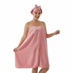 PlusSizeSpaEssentials Plus Size Bath Set SpaDayAtHome Trending - Bath Skirt Towel Wrap & Shower Cap, Adjustable Comfortable Women’s Spa Bathrobe Combo
