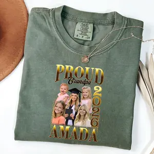 Bootleg Graduation Shirt 2026, Custom Photo Collage Shirt, Retro Rap Style Graduation T-Shirt
