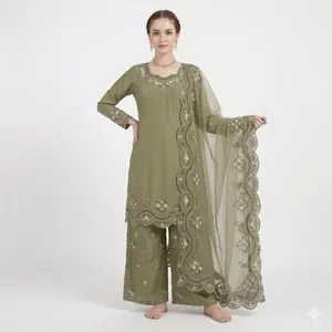 Farsi Salwar Indian Dress with Floral Embellishments and Elegant Design Features for Stylish Wear