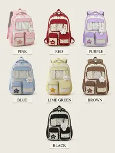 Cute Star Print Backpack for Girls  | Lightweight, Durable & Spacious | Perfect School Laptop Bag for Teens student high