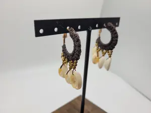 Cowry Shell Hoop Earrings