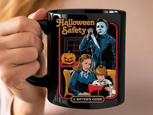 [Sale Up To 50%] Horror Movie Coffee Mug, Michael Myers Halloween Safety Horror Movie Coffee Mug, Funny Horror Movie Gift, Scary Movie Spooky Mug, Xmas Gift, Ceramic Mug, 11oz & 15oz