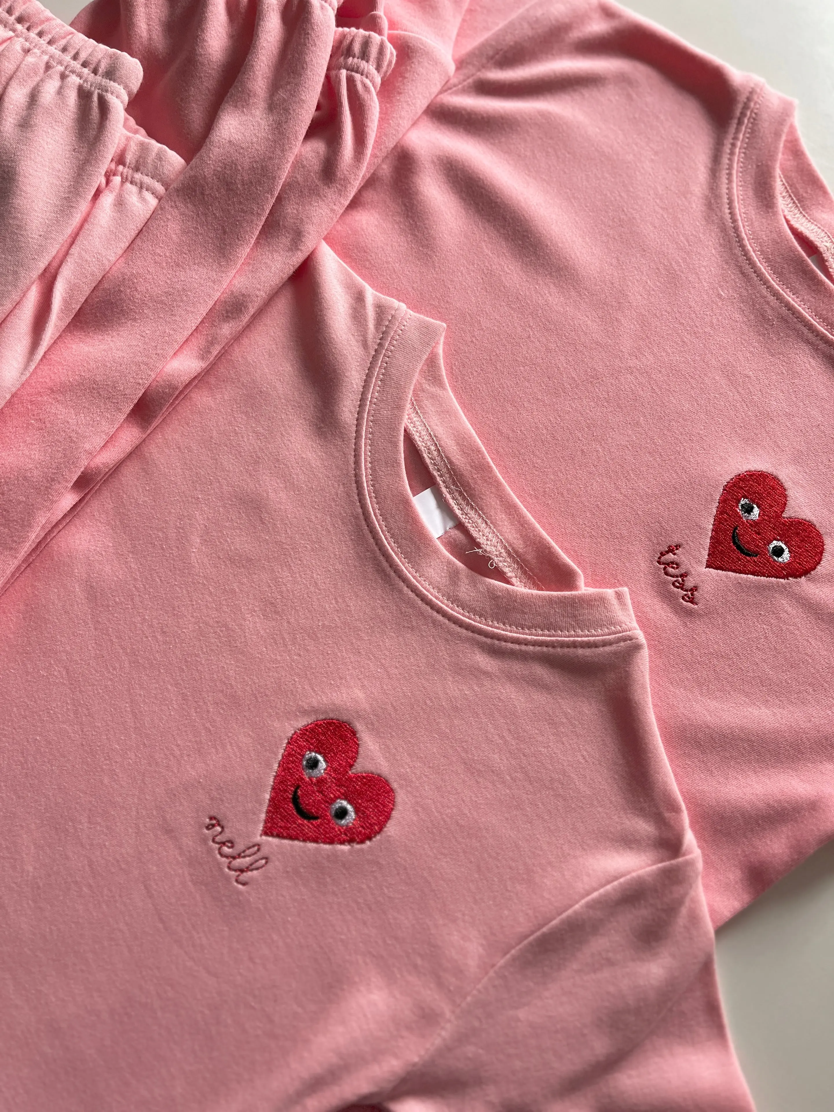 Smiley Heart Pajama Set - Personalized