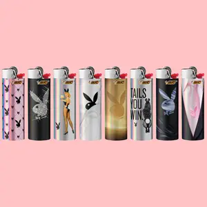 8-Count Assorted Playboy Lighters- 8 Different Deigns!