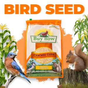 Cracked Corn Wild Bird Food for Ground Feeding Birds & Backyard Wildlife - 10 Pound Bag