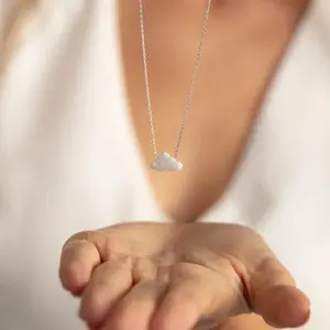 White Cloud Necklace ¥ Cloud Pendant Necklace ¥ Opal Cloud Necklace